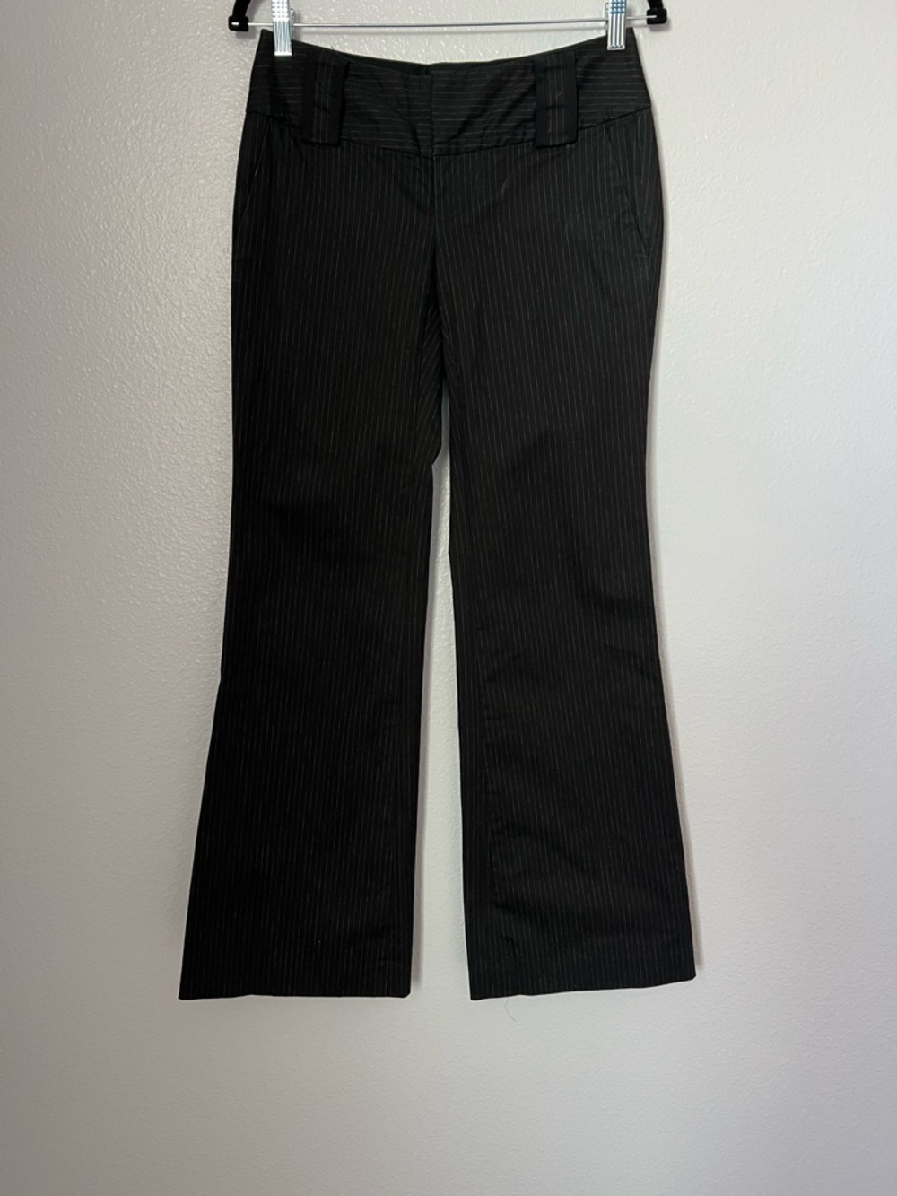 Banana Republic Black Pinstripe Bootcut Pants